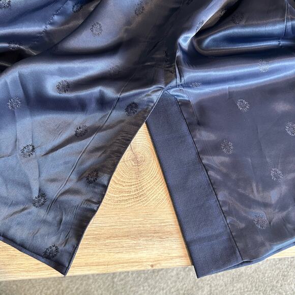 Lauren Ralph Lauren Ultraflex LONG Wool Blend 2 Button Suit Blazer Blue 46L - Picture 9 of 13